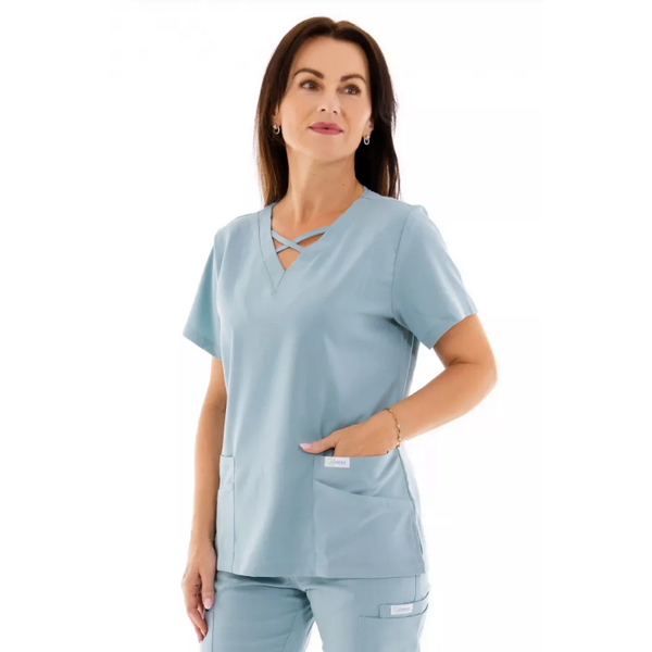 Női orvosi blúz Unidress Comfort, kék óceán akciós termékkép 1