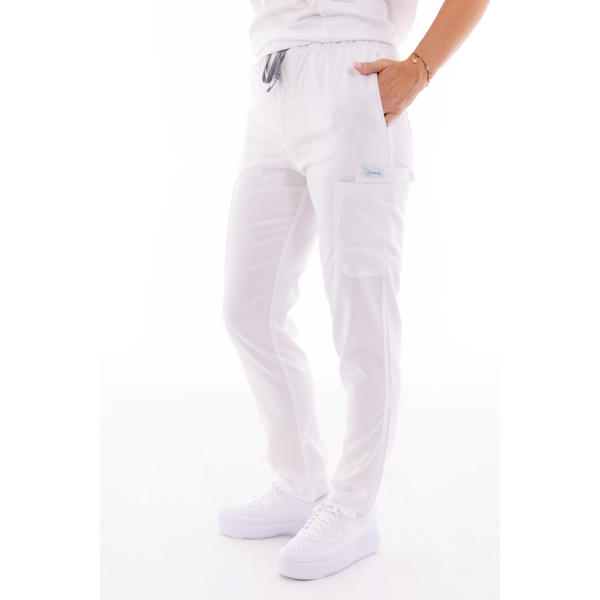 Női egészségügyi munkanadrág Unidress Basic, fehér akciós termékkép 1