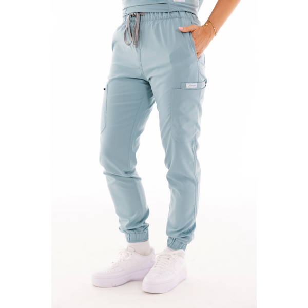 Női egészségügyi munkanadrág Unidress Comfort, kék óceán akciós termékkép 1