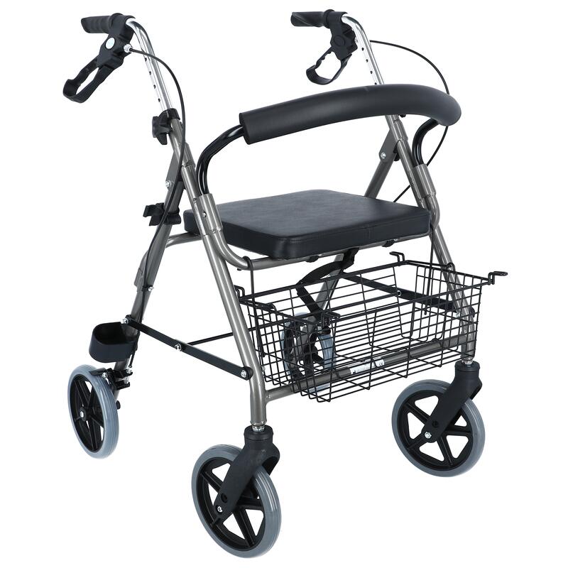 Könnyű szerkezetű rollátor, szürke