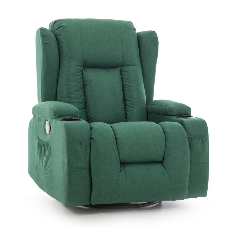 Relaxációs állítható fotel, smaragdzöld szövet