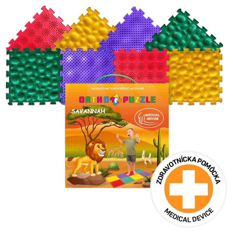 Ortopéd szőnyeg ORTHOPUZZLE Savana - gyerekeknek 1 éves kortól