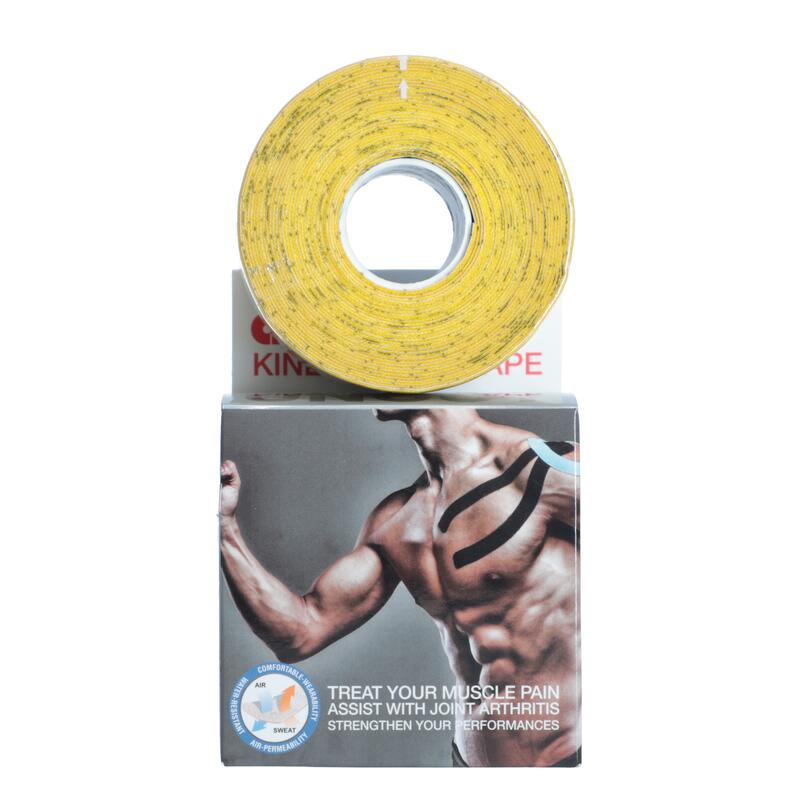 Kinezio szalag Ares 5 cm x 5 m, sárga