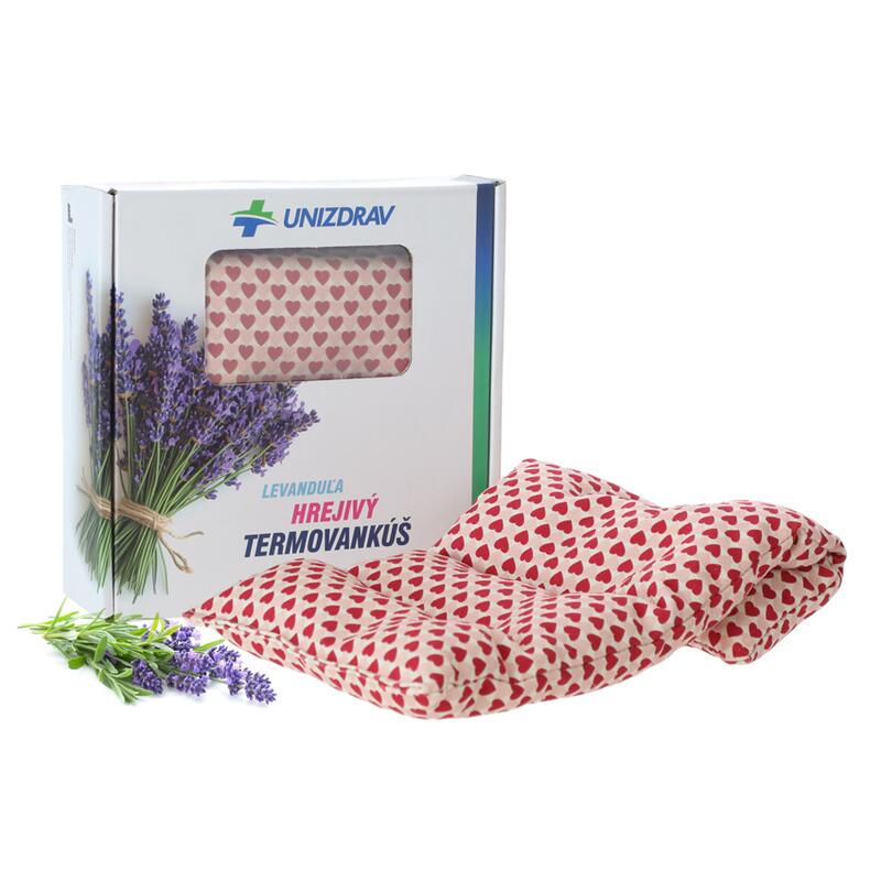 Melegítő hőpárna UNIZDRAV Levendula Szívek