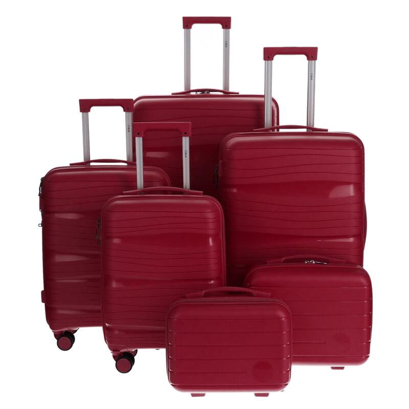 Utazóbőrönd, bordó színben