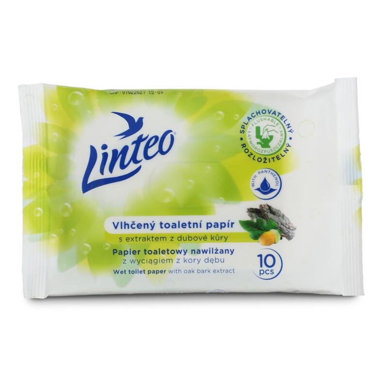 LINTEO Nedvesített tölgyfakéregből készült toalettpapír, 10 db