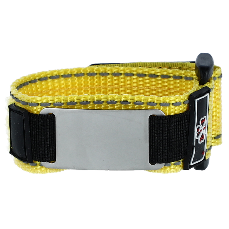 Tépőzáras gyermek-karkötő, felirat nélkül - sárga