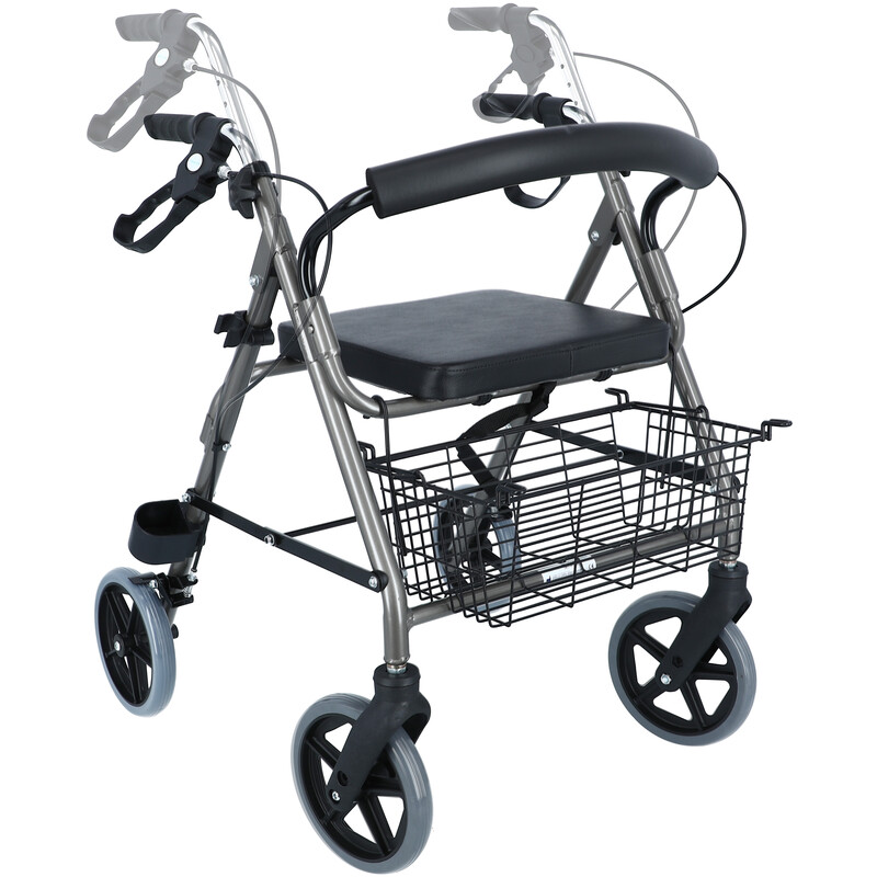 Könnyű szerkezetű rollátor, szürke