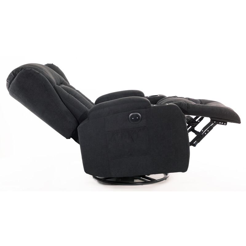 Relaxációs állítható fotel, szövet antracit
