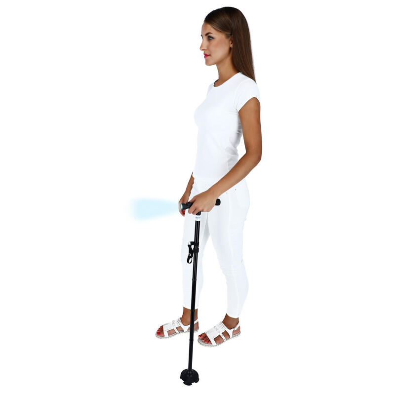 Összecsukható járóbot lámpával UNIZDRAV