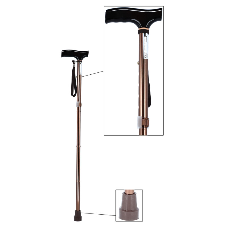 Összecsukható járóbot - bronz