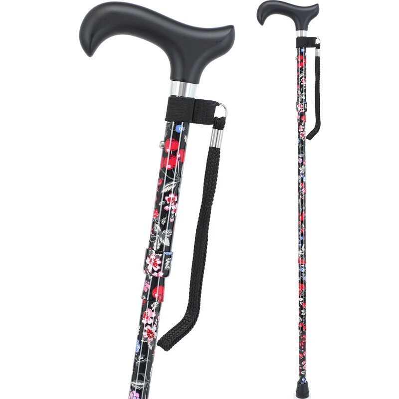 Színes összecsukható járóbot karpánttal (82 - 89.5 cm)