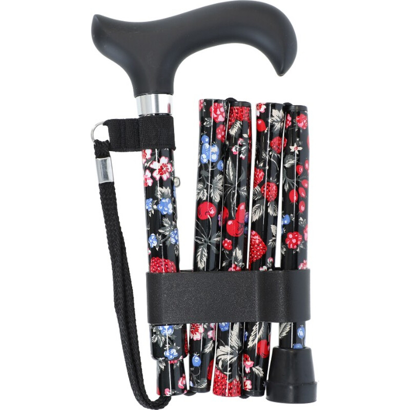 Színes összecsukható járóbot karpánttal (82 - 89.5 cm)