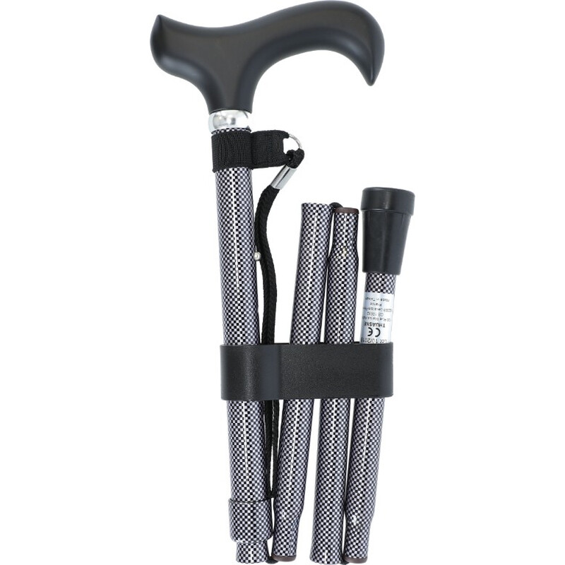 Összecsukható járóbot karpánttal (82 - 94 cm)