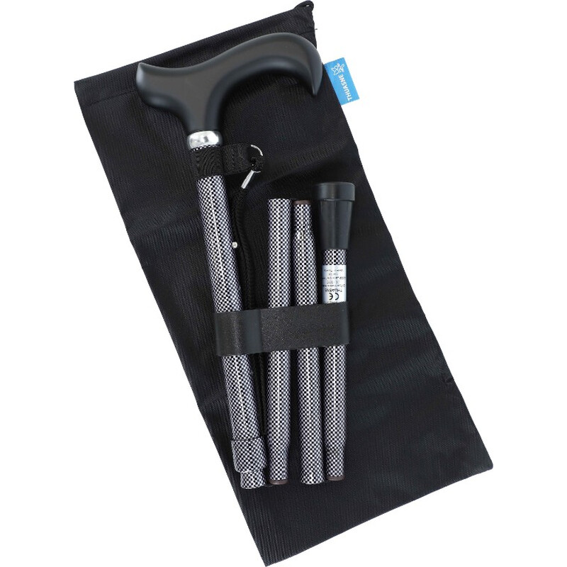 Összecsukható járóbot karpánttal (82 - 94 cm)