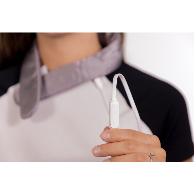 USB-vel működtethető nyakmelegítő gallér powerbank nélkül, rózsaszín színben - grafén technológia.