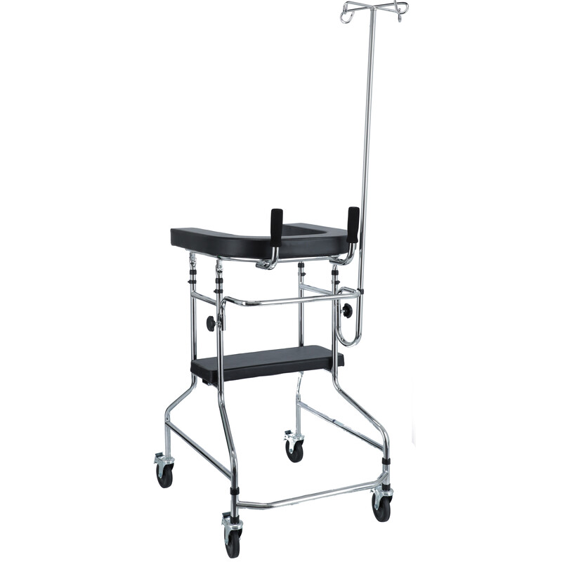 Kerekes járókeret támasztófelülettel és üléssel