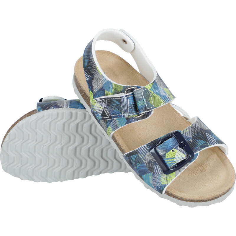 Gyermek ortopéd papucs - típus: 97 kékes-zöld