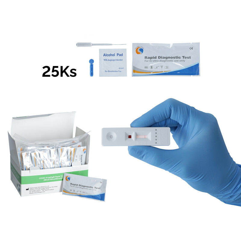 Gyorsteszt COVID-19 ellenanyag, 1 csomag (25 darab)
