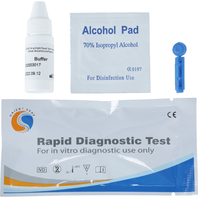 Gyorsteszt COVID-19 ellenanyag, 1 darab, 97,5% -os sikeraránnyal