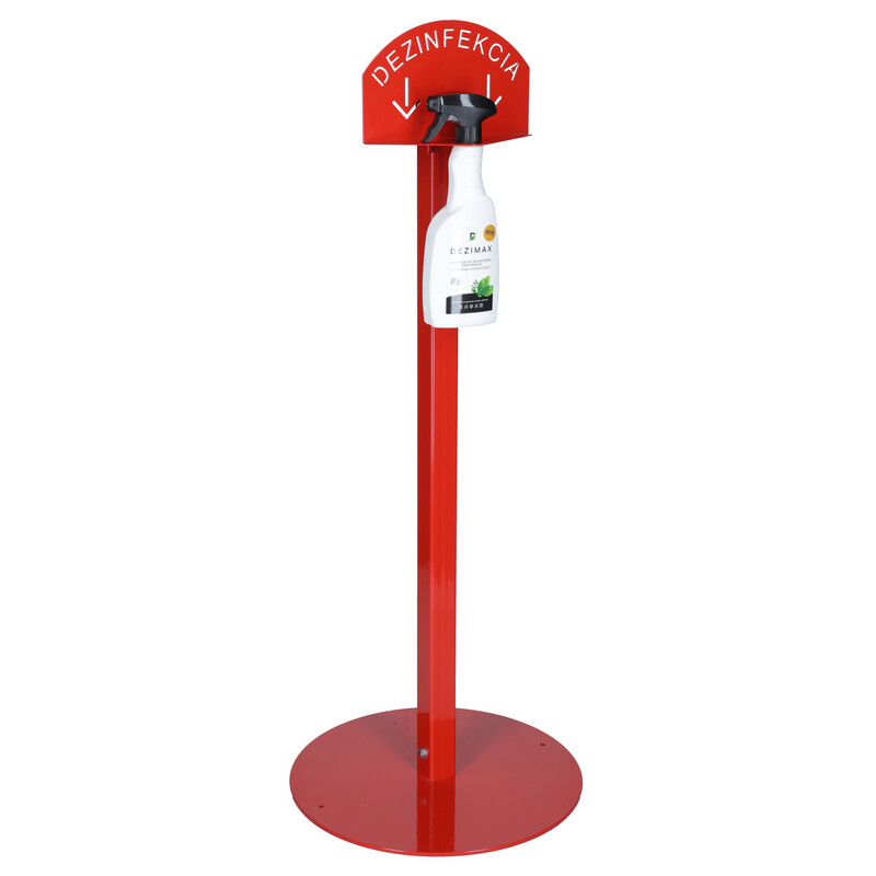 Kézfertőtlenítő állvány DEZIMAX fertőtlenítővel, 500 ml