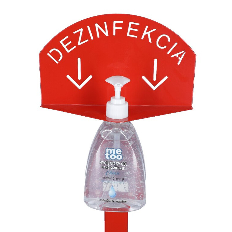 Kézfertőtlenítő állvány Me Too fertőtlenítő géllel, 500 ml
