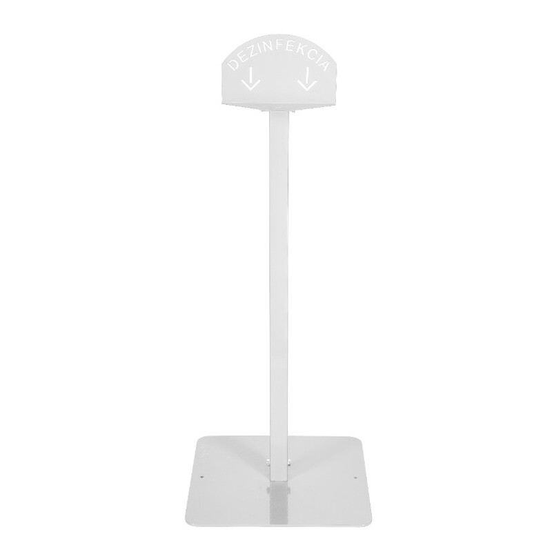 Fehér kézfertőtlenítő állvány DEZIMAX fertőtlenítővel, 500 ml
