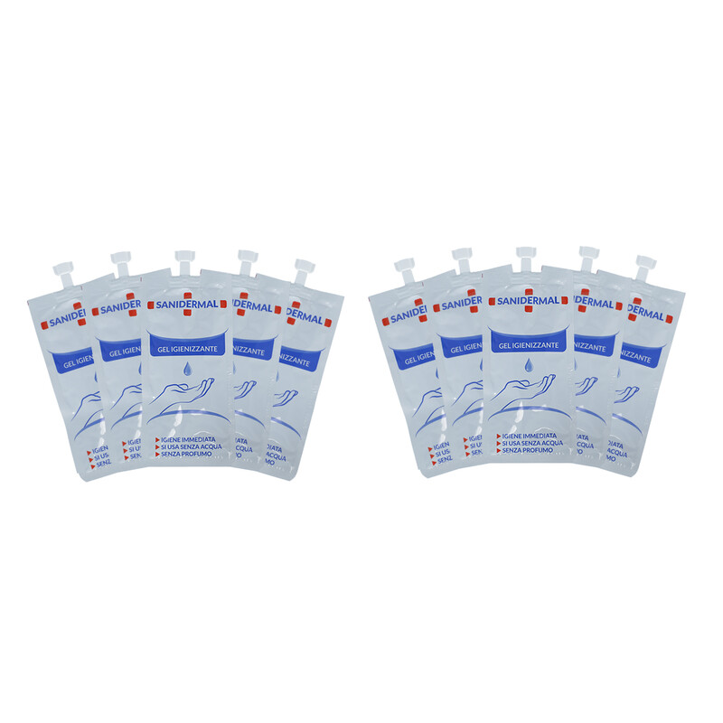 Fertőtlenítő kéztisztító gél Sanidermal, 30 ml - praktikus kiszerelés - 9 + 1 AJÁNDÉK