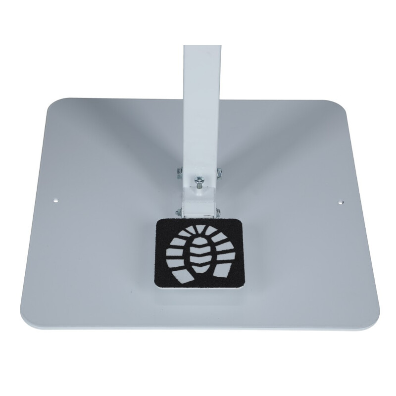 Fehér kézfertőtlenítő állvány, 130 cm, fertőtlenítő nélkül