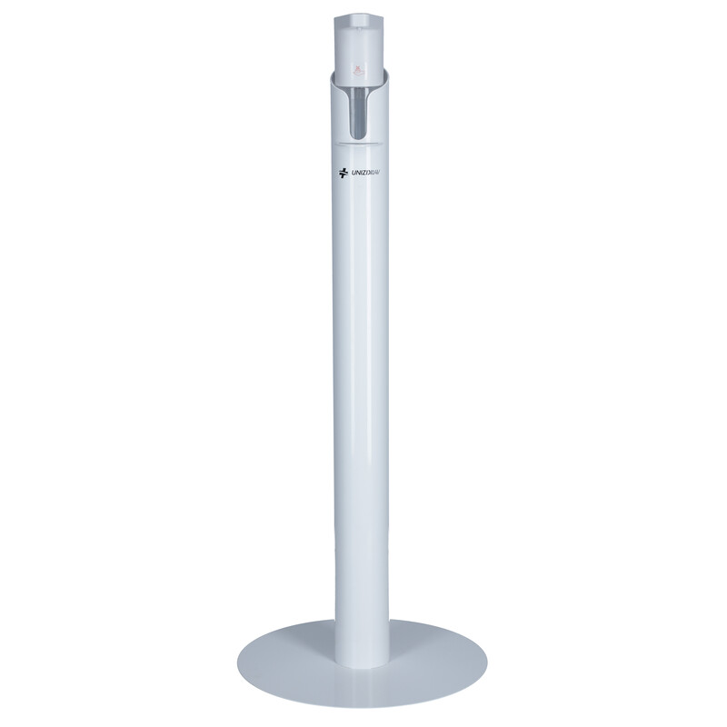 Automata fertőtlenítő adagoló UNIZDRAV állvánnyal, fehér