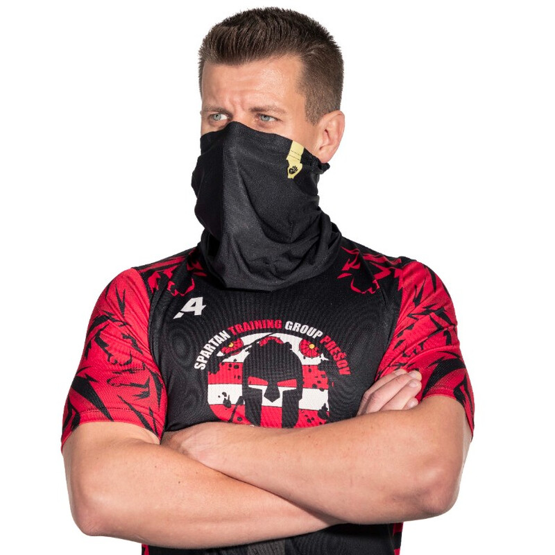 Védőkendő sportolóknak RESPILON R-shield, fekete