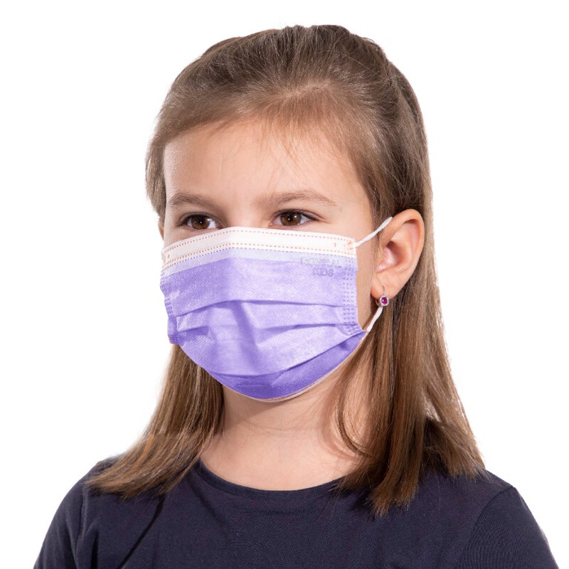 Színes, gumis sebészeti arcmaszk 10db - gyermek méret