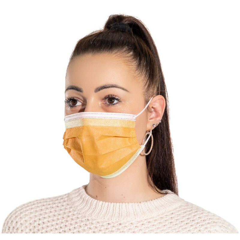 Színes, gumis sebészeti arcmaszk 10db