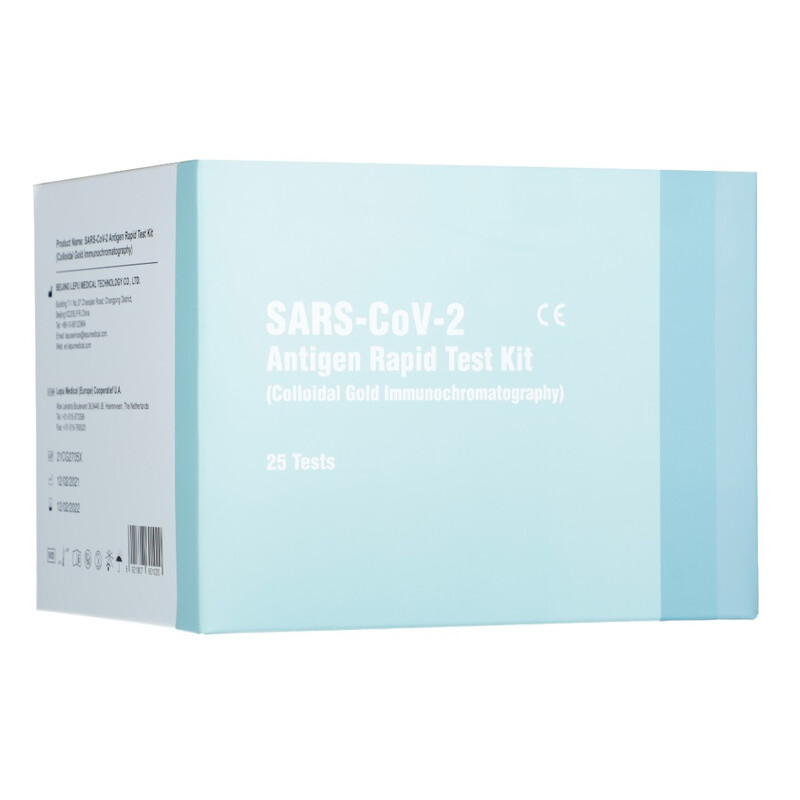 Nem invazív COVID-19 antigén gyorsteszt 99 % - os sikeraránnyal, 25 db