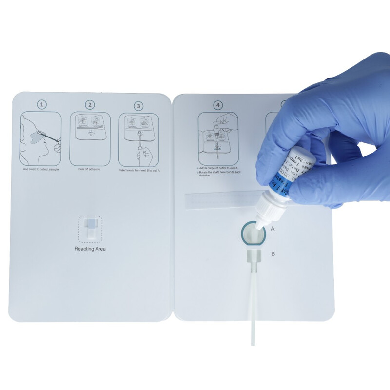 Nem invazív COVID-19 antigén gyorsteszt 99 % - os sikeraránnyal, 25 db