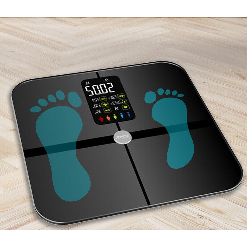 SMART okosmérleg testösszetétel elemzővel + LED kijelző, bluetooth és mobil applikáció