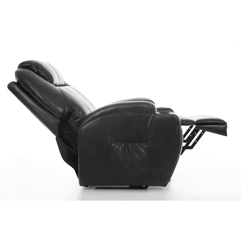 Elektromos betegállító és betegfektető fotel, fekete műbőr