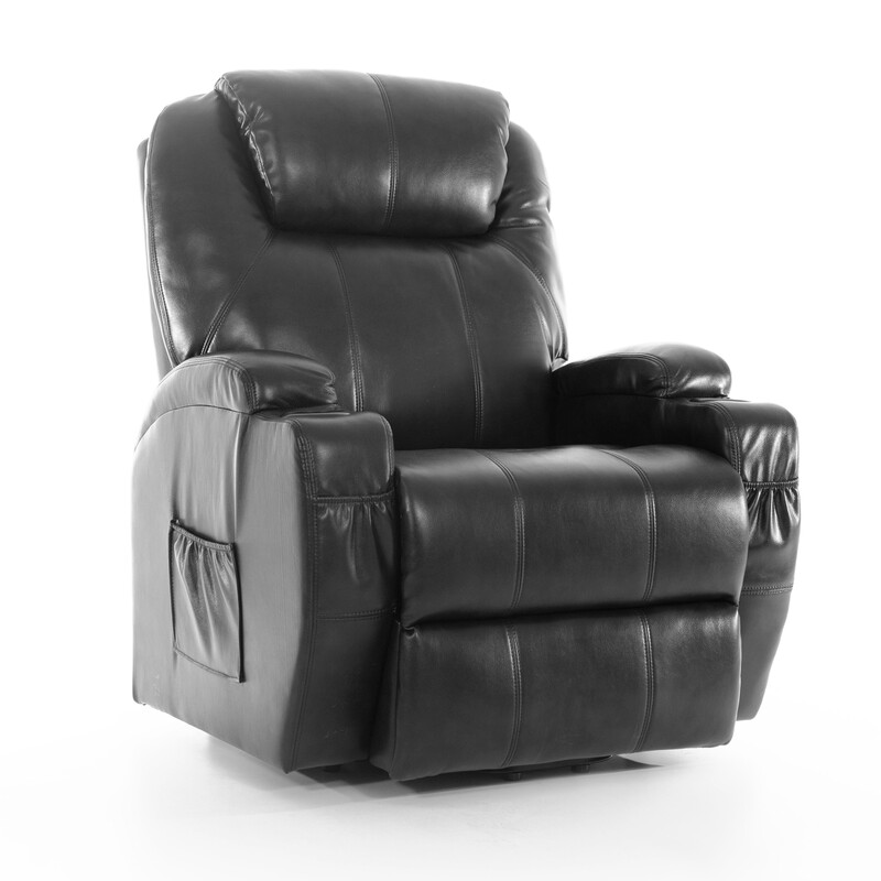 Elektromos betegállító és betegfektető fotel, fekete műbőr