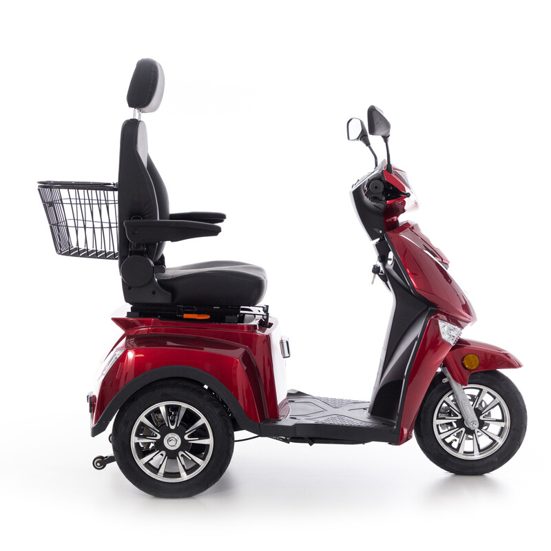 CHAMPION elektromos háromkerekű scooter - 1000 W-os motor, bordó