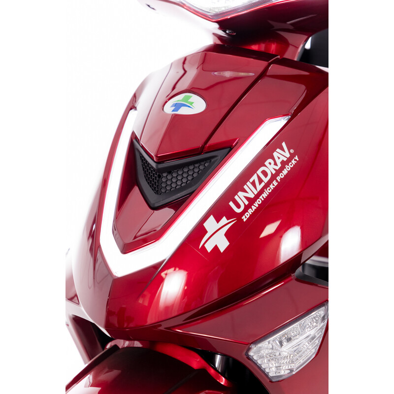 CHAMPION elektromos háromkerekű scooter -  1000 W-os motor, bordó