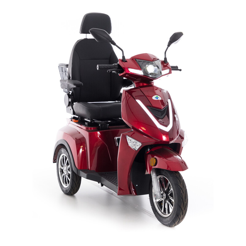 CHAMPION elektromos háromkerekű scooter - 1000 W-os motor, bordó