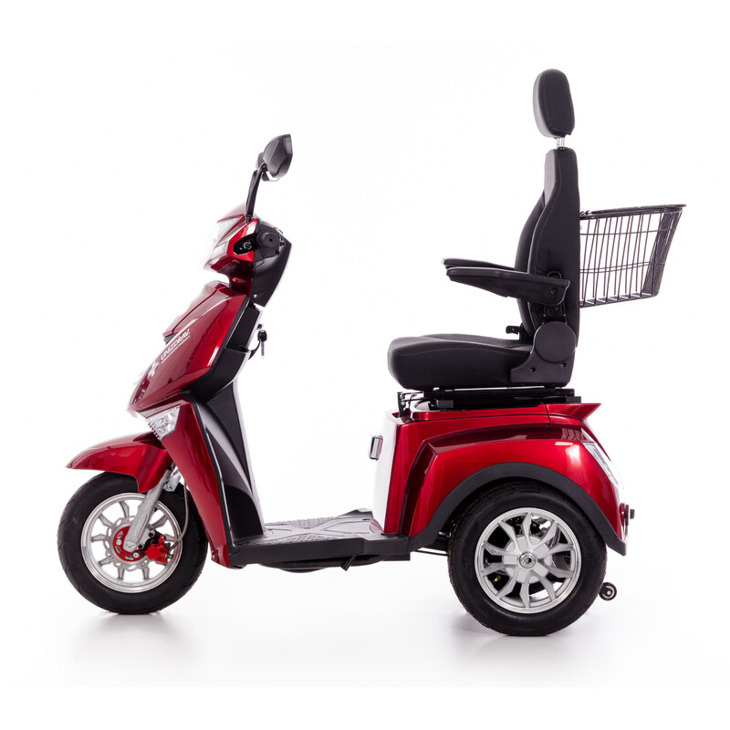 CHAMPION elektromos háromkerekű scooter -  1000 W-os motor, bordó