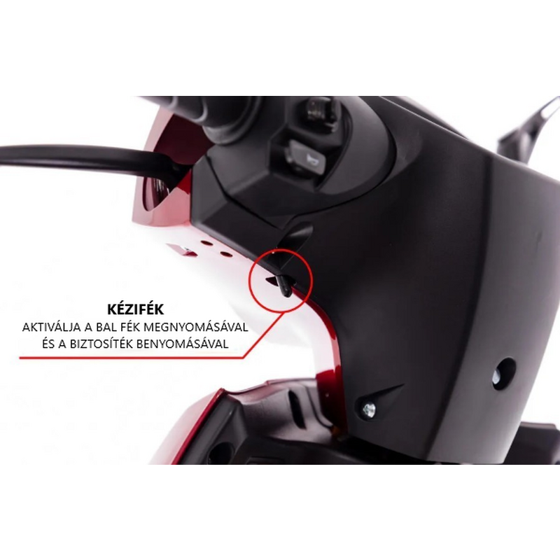 CHAMPION elektromos háromkerekű scooter -  1000 W-os motor, bordó