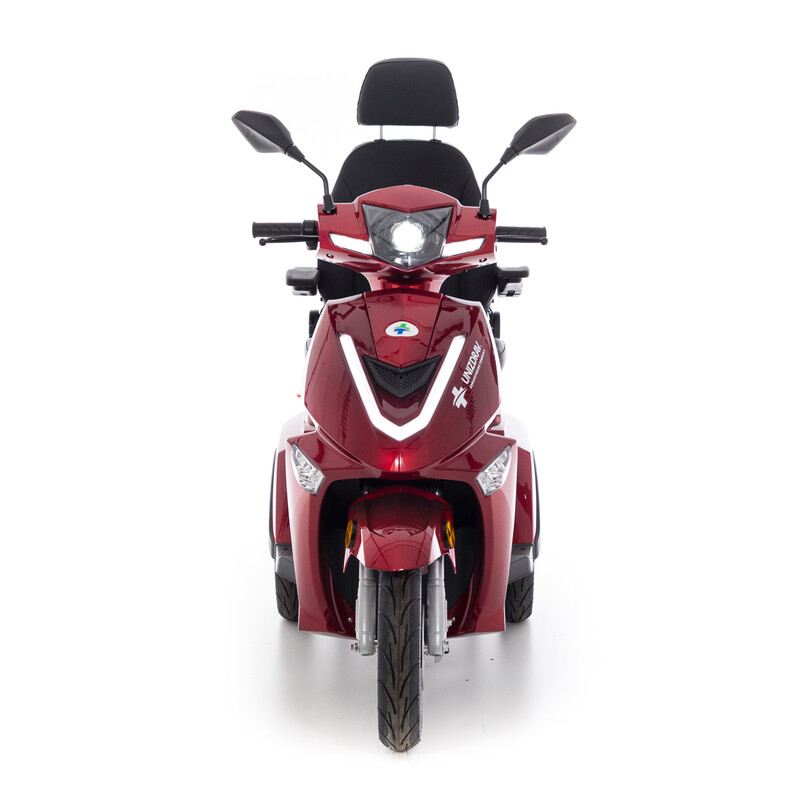 CHAMPION elektromos háromkerekű scooter - 1000 W-os motor, bordó