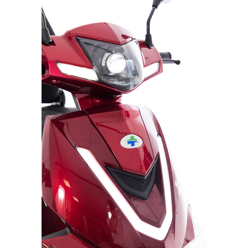 CHAMPION elektromos háromkerekű scooter - 1000 W-os motor, bordó