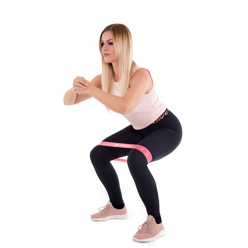 Erősítő gumiszalag készlet rózsaszín - 5 darab