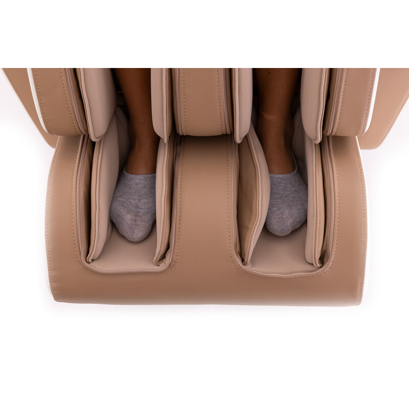 RelaxPro 3D MASSAGER elektromos masszázsfotel, fehér-barna