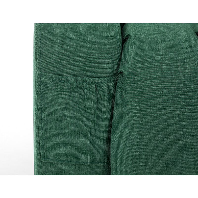 Relaxációs állítható fotel, smaragdzöld szövet