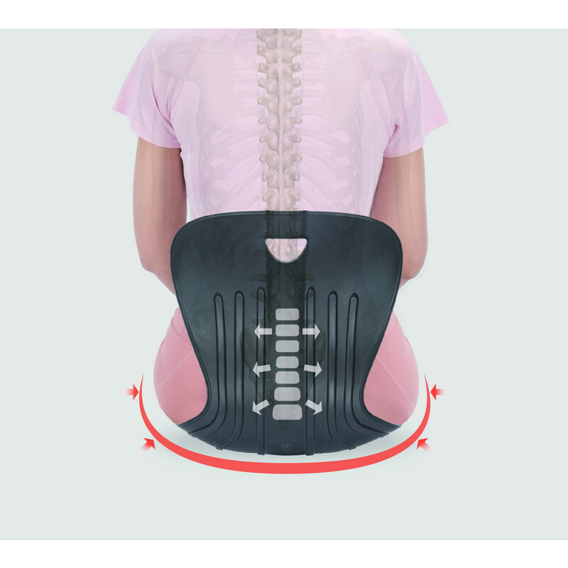 Curble Chair Comfy ergonomikus ülőke háttámlával a helyes testtartás érdekében, szürke