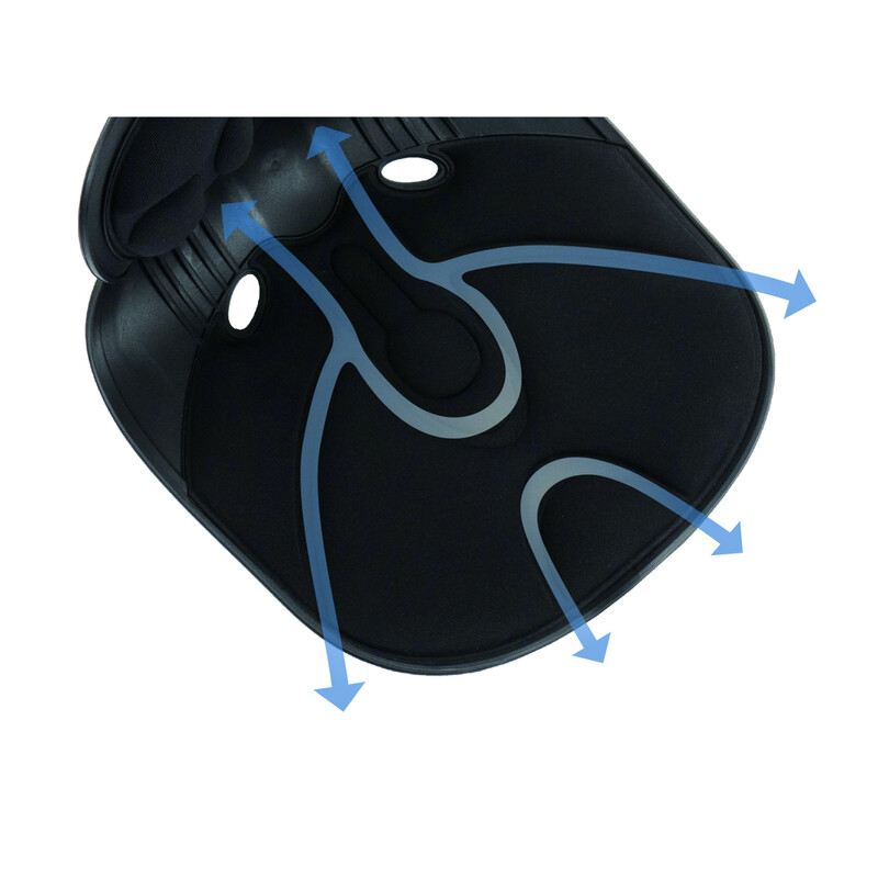 Curble Chair Wider ergonomikus ülőke háttámlával a helyes testtartás érdekében, fekete